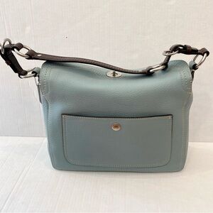 Coach Aqua Chelsea large Hobo Shoulder bag turn lock closure lined like new